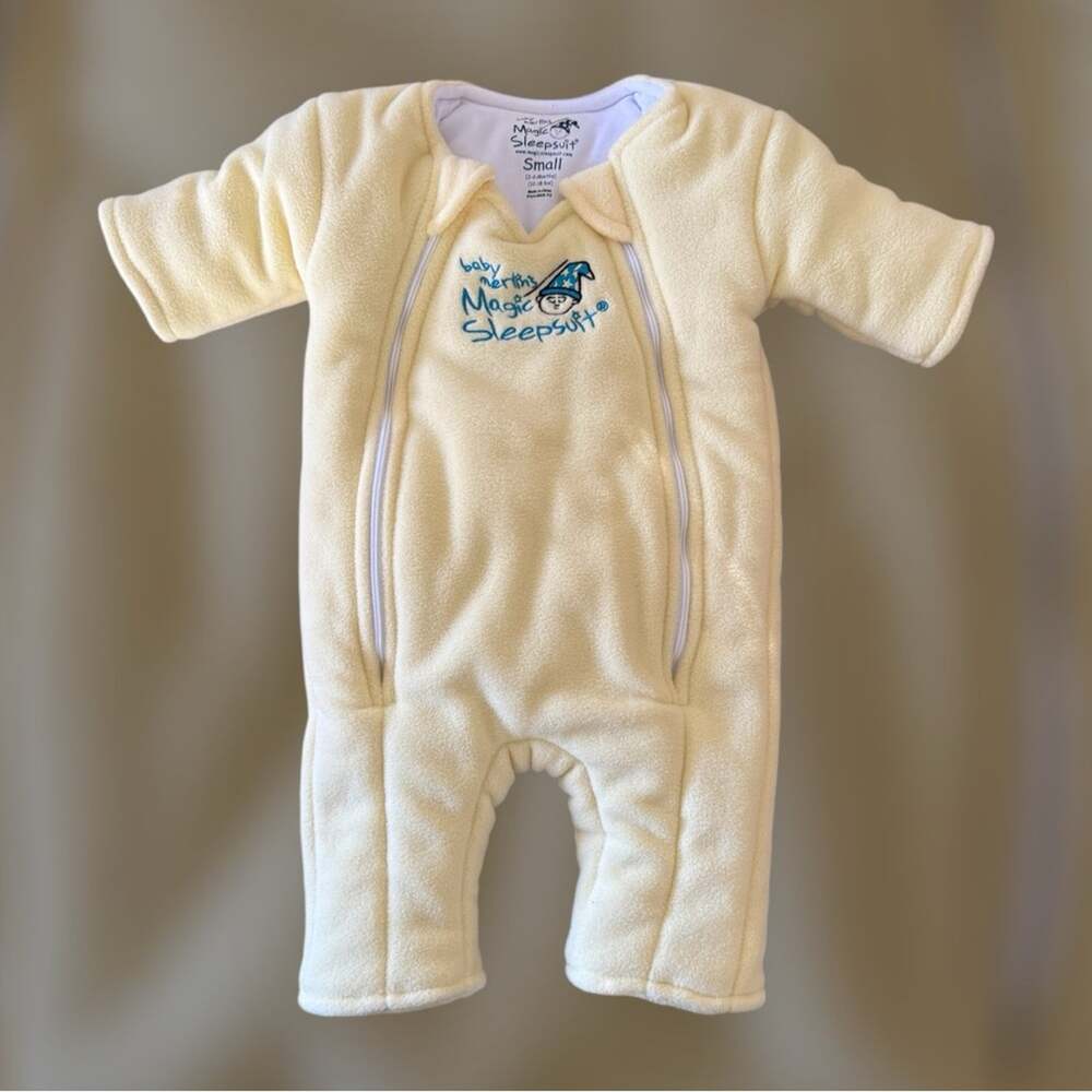 Baby Blue Magic Sleepsuit Microfleece Baby Transition Swaddle Yellow Size 3-6 Mo